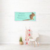 チプムンクスをテーマにした誕生日パーティカスタムー 横断幕 (インサイチュ)