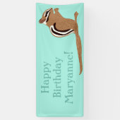 チプムンクスをテーマにした誕生日パーティカスタムー 横断幕 (縦)