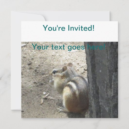 チプムンクミッドランドオンタリオ 招待状 (正面)