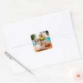 チプムンク付きライム スクエアシール (封筒)