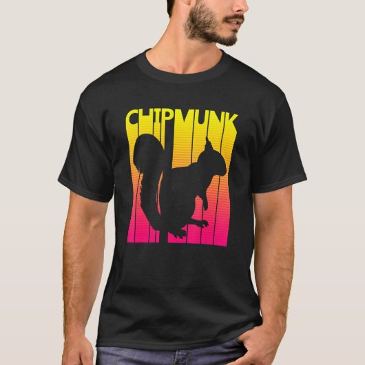 チプムンク動物のレトロの衣装 Tシャツ (正面)