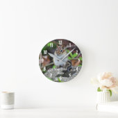 チプムンク座り動物 ラウンド壁時計 (ホーム)