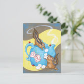 チプムンク茶パーティー葉書 ポストカード (スタンド正面)