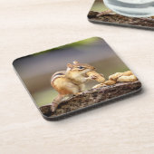 チプムン食べクのピーナッツ コースター (左側)