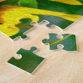 チプムン食べクの黄色のひまわり写真/絵画s ジグソーパズル (側面)