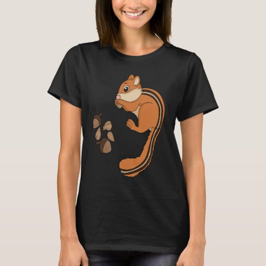 チプムン食べ物クのナッツ子供へ Tシャツ (正面)