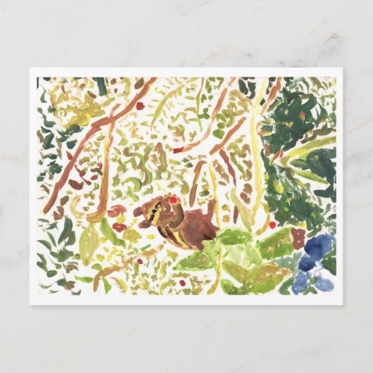 チプムン食べ物クのベリーのはがき ポストカード (正面)