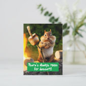 チプムン食べ物クマシュマロ インビテーションポストカード (スタンド正面)