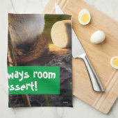 チプムン食べ物クマシュマロ キッチンタオル (四つ折り)