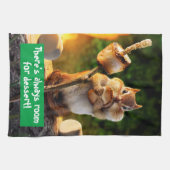 チプムン食べ物クマシュマロ キッチンタオル (横)