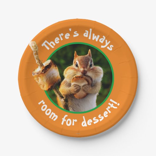 チプムン食べ物クマシュマロ ペーパープレート (正面)