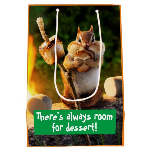 チプムン食べ物クマシュマロ ミディアムペーパーバッグ (裏面)