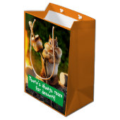 チプムン食べ物クマシュマロ ミディアムペーパーバッグ (裏面アングル)