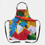 チベカラフルット祈りの言葉フラグ – チベット エプロン (正面)