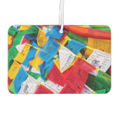 チベカラフルット祈りの言葉フラグ – チベット カーエアーフレッシュナー (裏面)