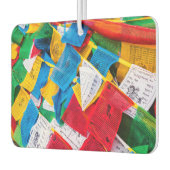 チベカラフルット祈りの言葉フラグ – チベット カーエアーフレッシュナー (左)