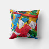 チベカラフルット祈りの言葉フラグ – チベット クッション (裏面)