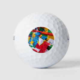 チベカラフルット祈りの言葉フラグ – チベット ゴルフボール