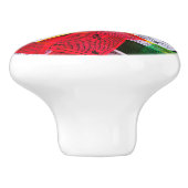 チベカラフルット祈りの言葉フラグ – チベット セラミックノブ (側面)