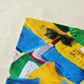 チベカラフルット祈りの言葉フラグ – チベット ビーチタオル