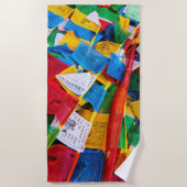 チベカラフルット祈りの言葉フラグ – チベット ビーチタオル