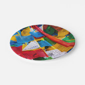 チベカラフルット祈りの言葉フラグ – チベット ペーパープレート (アングル)