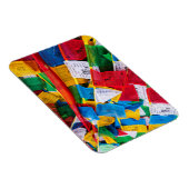 チベカラフルット祈りの言葉フラグ – チベット マグネット (右側)