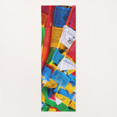 チベカラフルット祈りの言葉フラグ – チベット ヨガマット (正面)