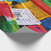 チベカラフルット祈りの言葉フラグ – チベット ラッピングペーパー (角)