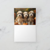 チベタン・テリアの子犬 オータム・ディライト パンプキン カード (内部)