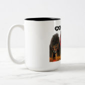 チベタン・マスティフのコップ ツートーンマグカップ (左)