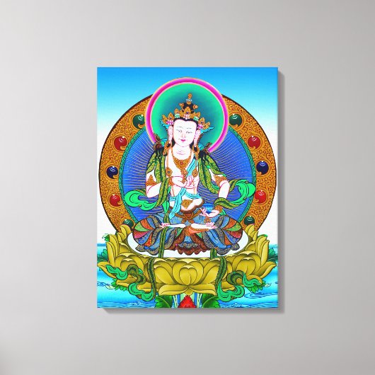 チベッカッコいいトタンカヴァジュラサタトゥトマンダラ キャンバスプリント (正面)