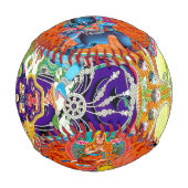 チベックールトタンカ神山高タトゥーアート 野球ボール (裏面)