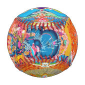 チベックールトタンカ神山高タトゥーアート 野球ボール (正面)