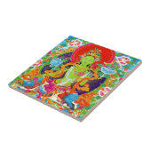 チベックールト·タンカ·グリーン·タラの神タトゥー タイル (側面)