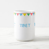 チベットのカラフルな旗 コーヒーマグカップ (中央)