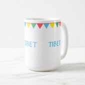 チベットのカラフルな旗 コーヒーマグカップ (正面右)