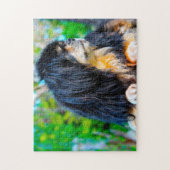 チベットのスパニエル犬犬ジグサウ。 ジグソーパズル (縦)