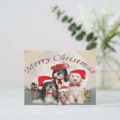 チベットのテリアクリスマスと友人 シーズンポストカード (スタンド正面)