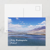 チベットのブラマプトラ川と山の風景 ポストカード (正面/裏面)