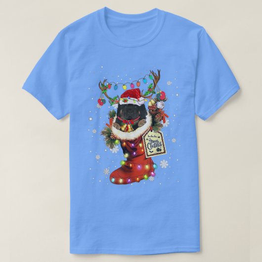 チベットのマスティフクリスマスブートクリスマスソックウィンターサン Tシャツ (デザイン正面)
