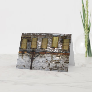 チベットのマニ車の挨拶状(中ブランク) カード