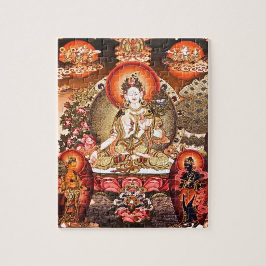 チベットの仏教の芸術 ジグソーパズル (縦)