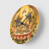 チベットの仏教の芸術 ラウンド壁時計 (傾斜)