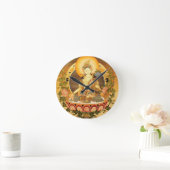 チベットの仏教の芸術 ラウンド壁時計 (ホーム)