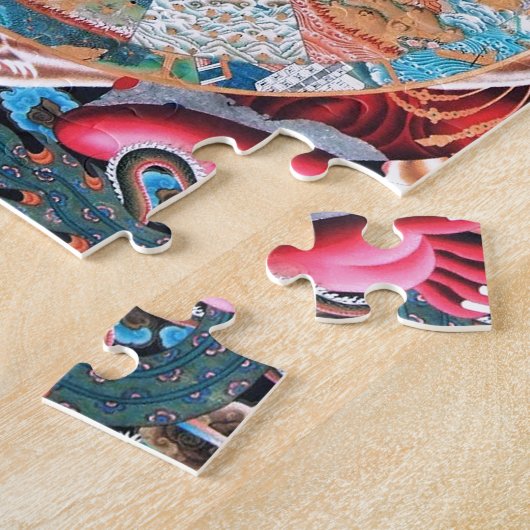 チベットの仏教の芸術(生命の車輪) ジグソーパズル (側面)