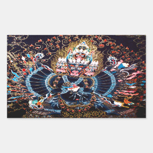 チベットの仏教の芸術(Chemckok Heruka) 長方形シール