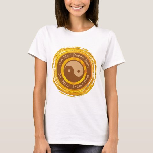 チベットの信念の陰陽 Tシャツ (正面)