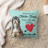 チベットの恐怖に注意…犬最高のの母親 クッション (ブランケット)