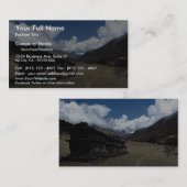 チベットの祈りの言葉の壁、Langtangの谷、ヒマラヤ山脈、N 名刺 (正面/裏面)